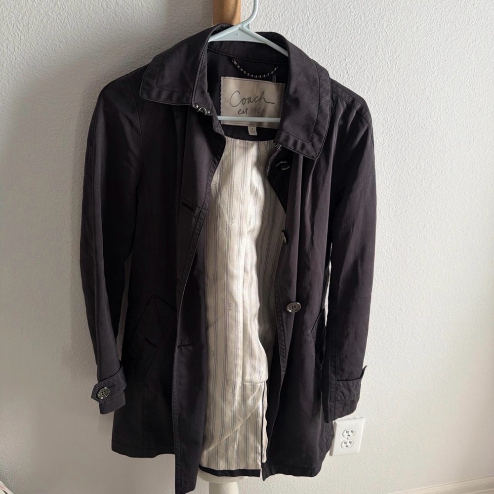 Women’s Vintage Coach Black Rain Coat